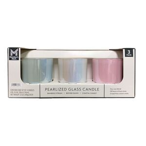Member's Mark Pearlized Glass Candle 3-Pack, Dual-Wick Soy Wax Blend Candles